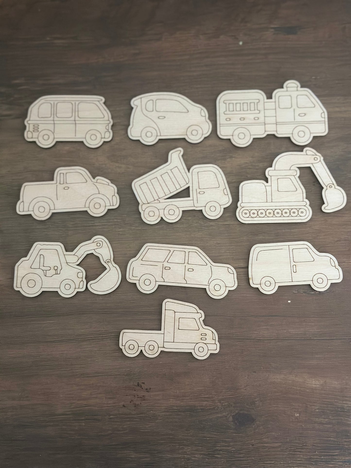 Car wood cut outs