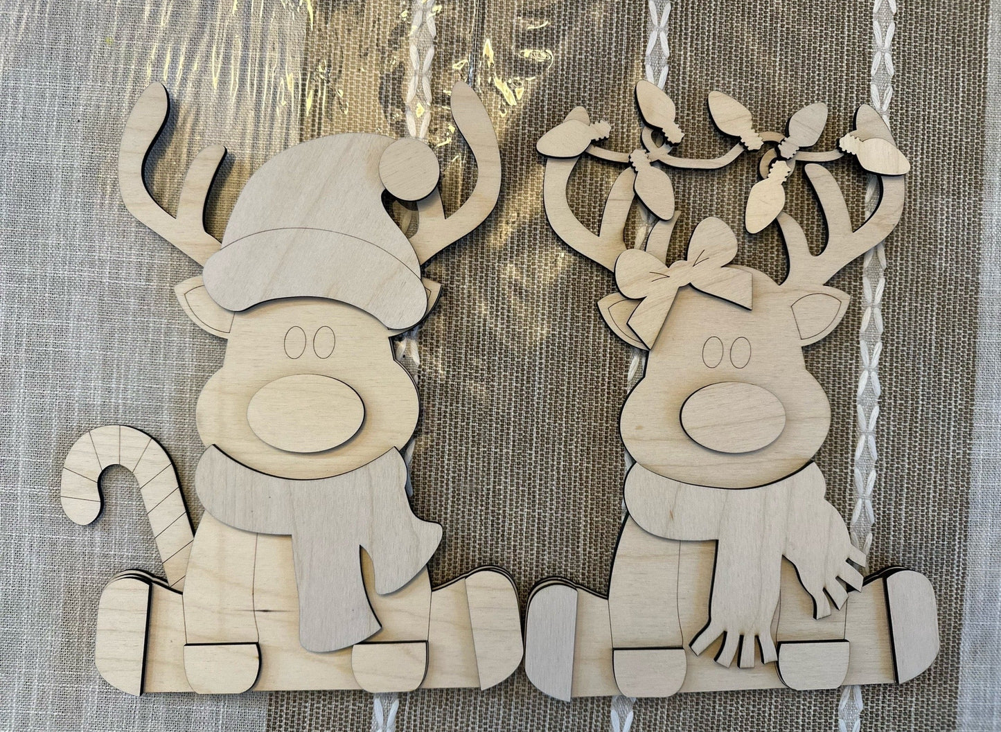 Reindeer shelf sitter set