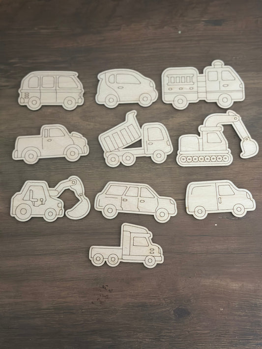 Car wood cut outs